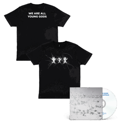 THE YOUNG GODS – Appear Disappear CD + Black T-Shirt Bundle